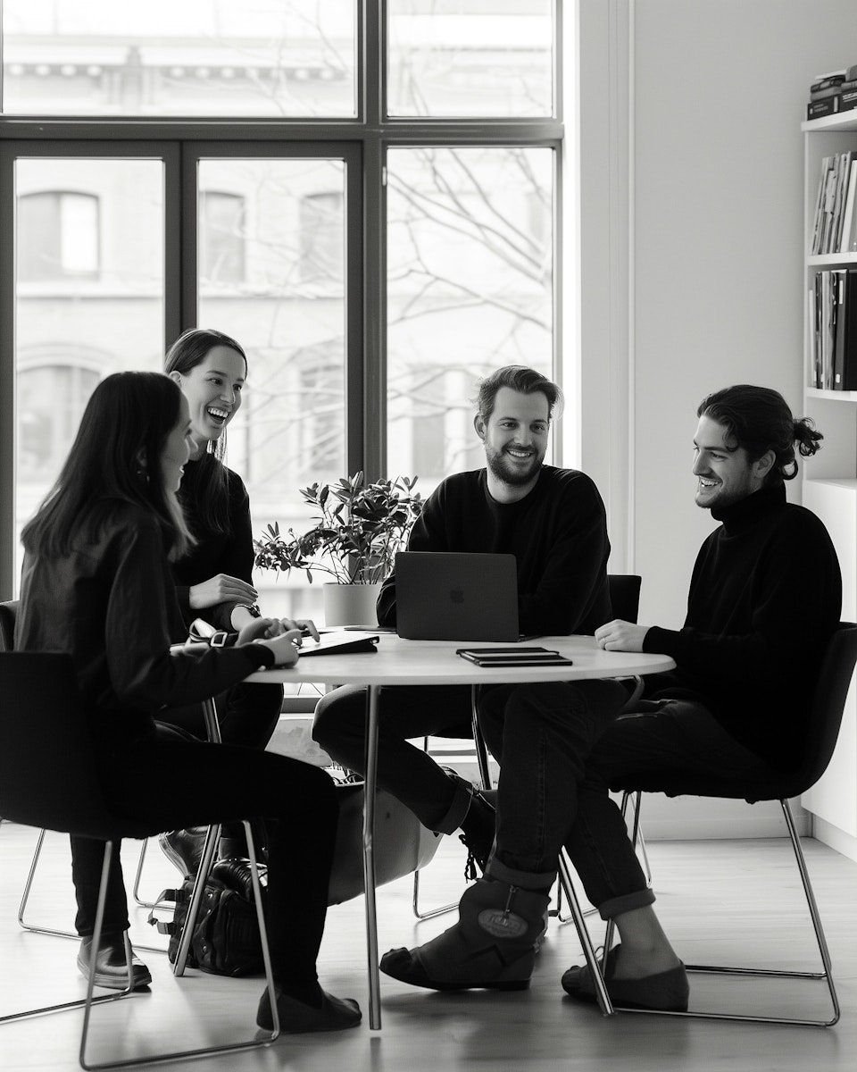 Casual Office or Café Gathering Casual Office or Café Gathering